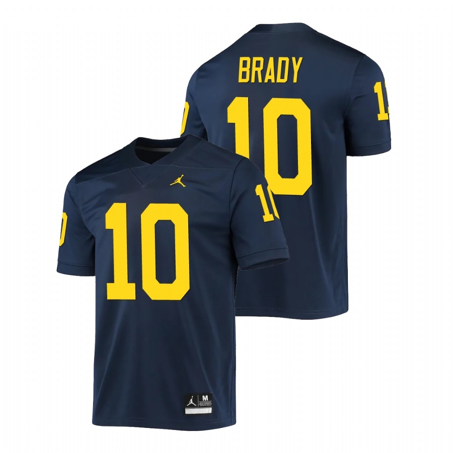 Tom Brady Michigan Wolverines Men's NCAA #10 Navy Game College Stitched Football Jersey GRC7754KL